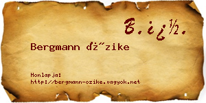Bergmann Őzike névjegykártya